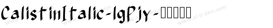 CalistinItalic-lgPjy字体转换