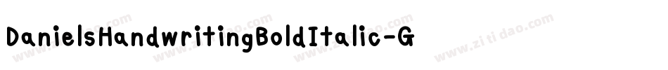 DanielsHandwritingBoldItalic-GABG字体转换