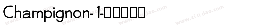 Champignon-1字体转换