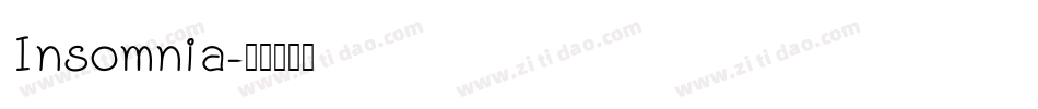 Insomnia字体转换