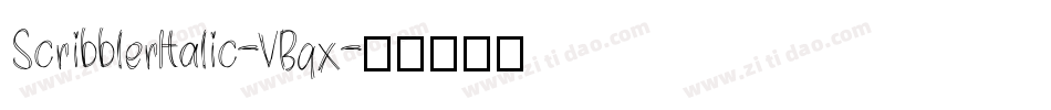 ScribblerItalic-VBqx字体转换