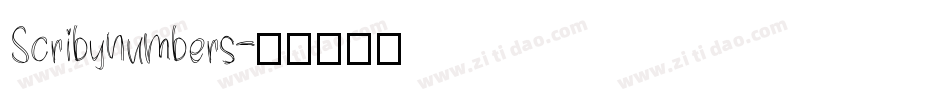 Scribynumbers字体转换