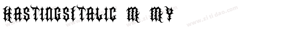 HastingsItalic-M9MY字体转换