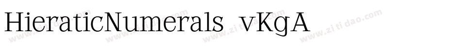 HieraticNumerals-vKgA字体转换