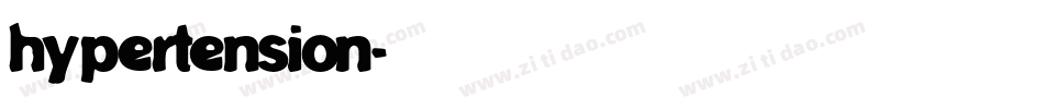 hypertension字体转换