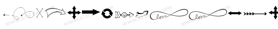 KGHeartDoodles-1字体转换