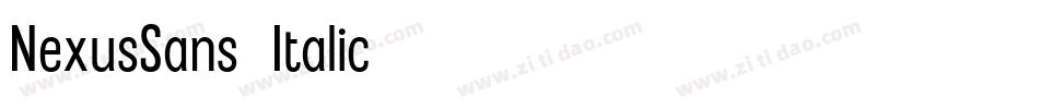 NexusSans-Italic字体转换
