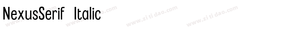 NexusSerif-Italic字体转换
