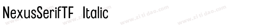 NexusSerifTF-Italic字体转换
