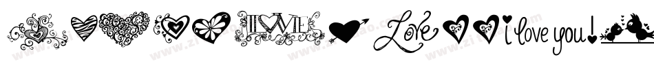 KGHeartDoodles-1字体转换