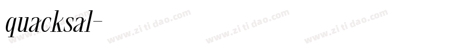 quacksal字体转换