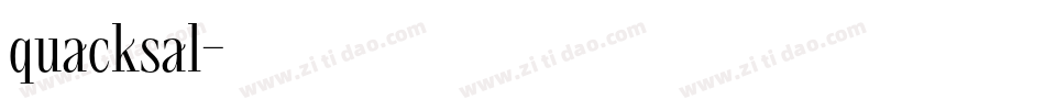 quacksal字体转换