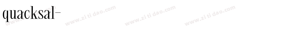 quacksal字体转换