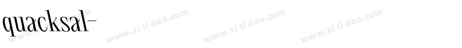 quacksal字体转换