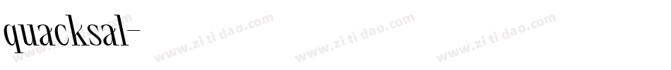 quacksal字体转换