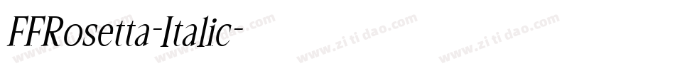 FFRosetta-Italic字体转换