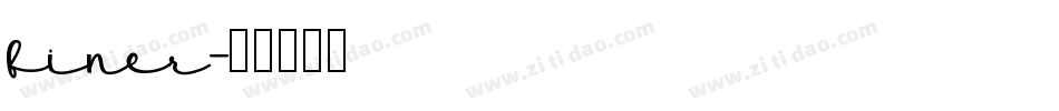 finer字体转换