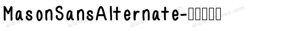MasonSansAlternate字体转换