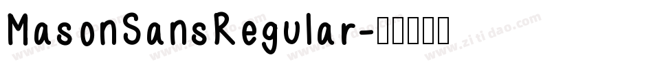 MasonSansRegular字体转换