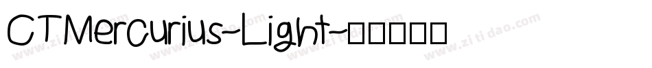 CTMercurius-Light字体转换