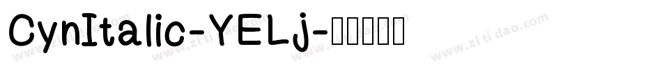 CynItalic-YELj字体转换