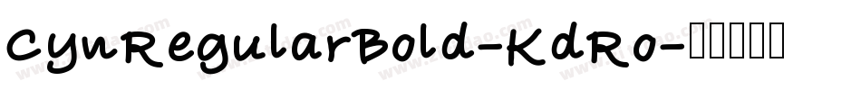 CynRegularBold-KdRo字体转换
