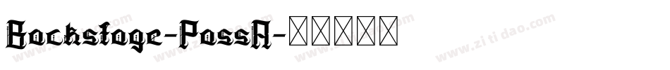 Backstage-PassA字体转换