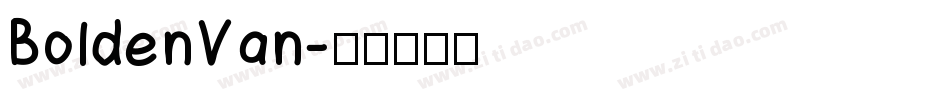 BoldenVan字体转换