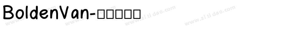 BoldenVan字体转换