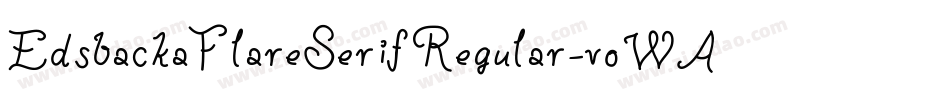 EdsbackaFlareSerifRegular-voWA字体转换