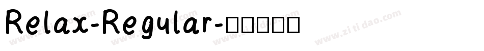 Relax-Regular字体转换