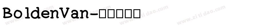 BoldenVan字体转换