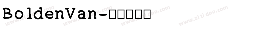BoldenVan字体转换