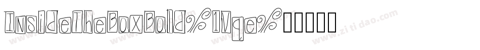 InsideTheBoxBold-1Vqe字体转换
