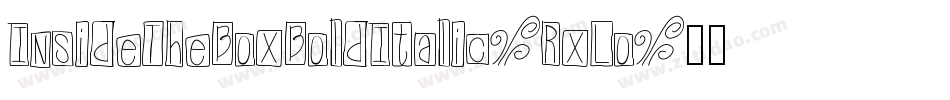 InsideTheBoxBoldItalic-RxLo字体转换