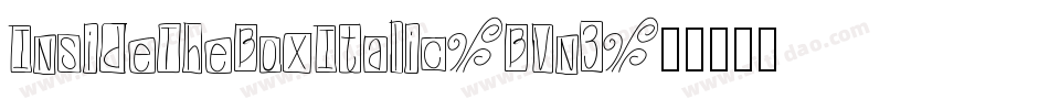 InsideTheBoxItalic-BVn3字体转换