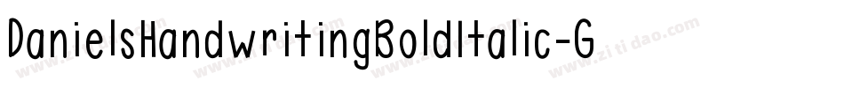 DanielsHandwritingBoldItalic-GABG字体转换