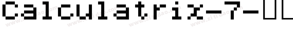 Calculatrix-7字体转换