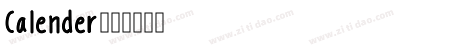 Calender字体转换
