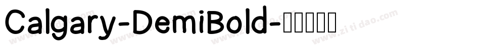 Calgary-DemiBold字体转换