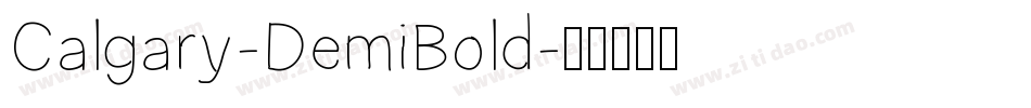 Calgary-DemiBold字体转换