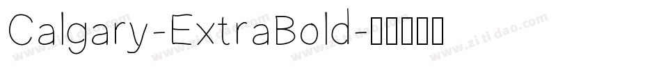 Calgary-ExtraBold字体转换