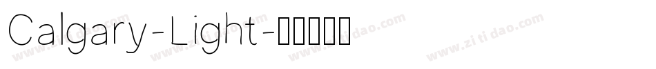 Calgary-Light字体转换