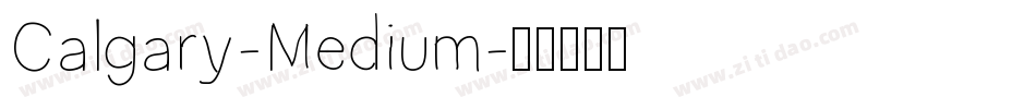 Calgary-Medium字体转换