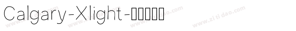 Calgary-Xlight字体转换