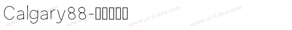 Calgary88字体转换