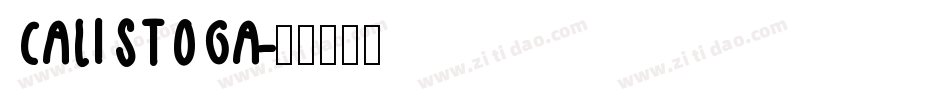 CALISTOGA字体转换