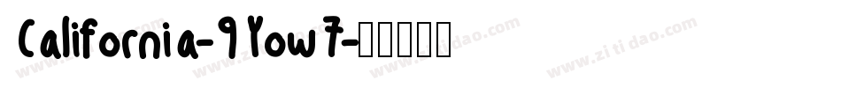 California-9Yow7字体转换