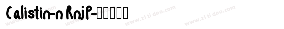 Calistin-nRnjP字体转换