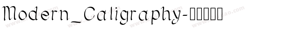 Modern_Caligraphy字体转换